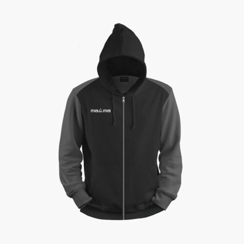 Felpa Fayalit con Zip - Nero Grigio