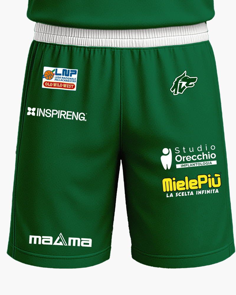 Official Matchwear AVELLINO BASKET 25-26 - Short verde fronte