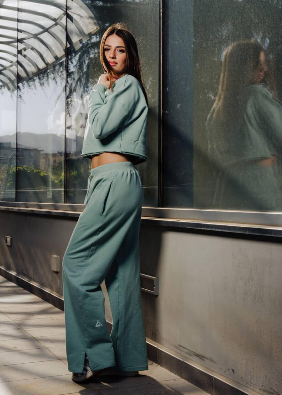 Pantalone DONNA vita alta e gamba larga